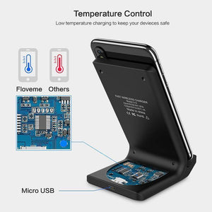 Planet Gates FLOVEME 10W Qi Wireless Charger For iPhone 8 X Xs For Samsung Galaxy S10 Plus S8 S9 S7 Edge Fast Charger Wireless Charging Dock