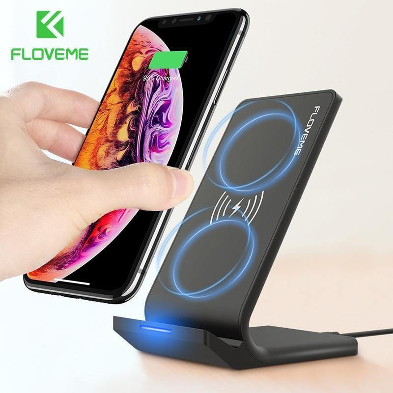 Planet Gates FLOVEME 10W Qi Wireless Charger For iPhone X XS Max XR 8 Plus USB Wireless Charging For Samsung S8 S10 S9 Note9 Charge For Phone
