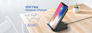 Planet Gates FLOVEME 10W Qi Wireless Charger For iPhone X XS Max XR 8 Plus USB Wireless Charging For Samsung S8 S10 S9 Note9 Charge For Phone