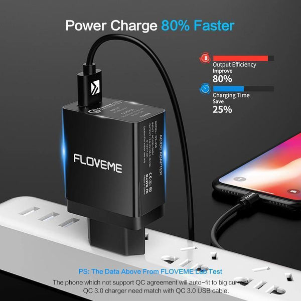 Planet Gates FLOVEME 18W Quick Charge 3.0 USB Charger & QC 2.0 Wall Phone Charger For iPhone Samsung S8 S9 Xiaomi mi 8 Fast Charger For Phone
