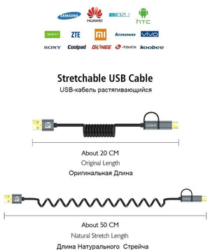 Planet Gates FLOVEME 2 in 1 Micro USB Cable Type C QC 3.0 USB-C Cable Fast Charger For Samsung Galaxy S8 Xiaomi 4X Android Mobile Phone Cabo