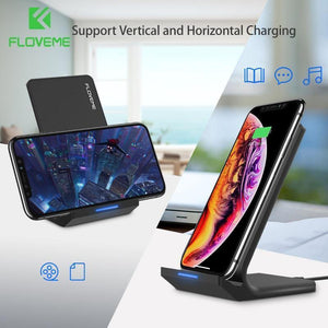 Planet Gates FLOVEME 5V/2A Wireless Charger For Samsung Galaxy S8 S7 S10 Note 8 9 Qi Wireless Charging Dock For iPhone X 8 XS MAX USB Charger