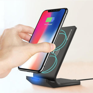 Planet Gates FLOVEME 5V/2A Wireless Charger For Samsung Galaxy S8 S7 S10 Note 8 9 Qi Wireless Charging Dock For iPhone X 8 XS MAX USB Charger