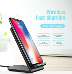 Planet Gates FLOVEME 5V/9V Qi Wireless Charger For Samsung Galaxy S8 S7 S9 Note 8 For iPhone X 8 8 Plus Google Nexus 4/5 Fast Charging Dock