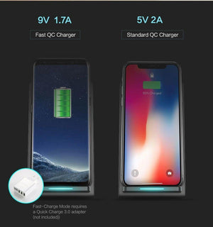 Planet Gates FLOVEME 5V/9V Qi Wireless Charger For Samsung Galaxy S8 S7 S9 Note 8 For iPhone X 8 8 Plus Google Nexus 4/5 Fast Charging Dock