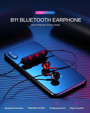 Planet Gates FLOVEME B11 Bluetooth Earphone Wireless Headphones For Xiaomi iPhone Neckband Headset Stereo Earbuds fone de ouvido Build-in Mic
