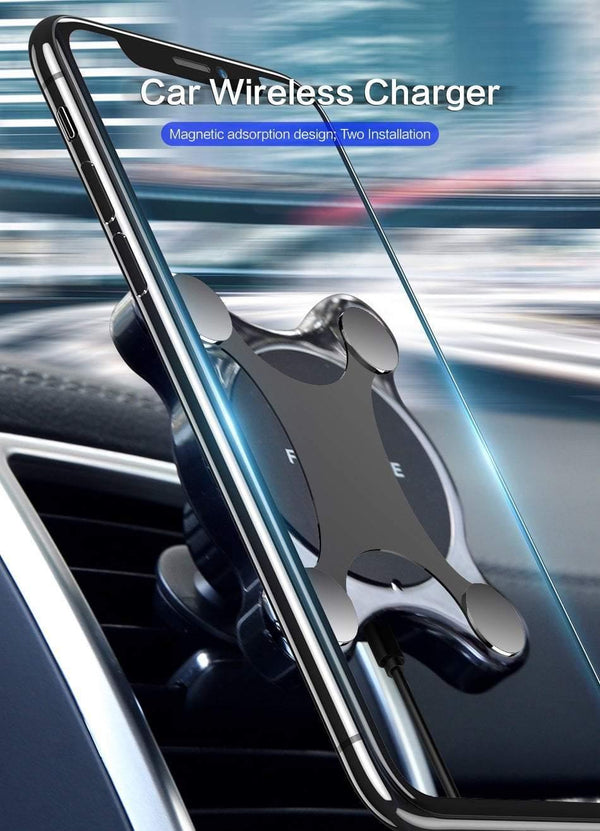 Planet Gates FLOVEME Car Qi Wireless Charger For iPhone X XS MAX Fast Charger Magnetic Car Phone Holder For Samsung Galaxy S9 S8 Plus Note 9