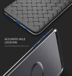Planet Gates FLOVEME Case For Samsung Galaxy S9 Note 9 Luxury Grid Woven Ultra Thin Soft Silicone Cover For Samsung S9 Plus S10 Plus S10 S10e
