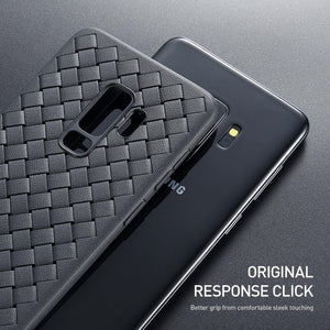 Planet Gates FLOVEME Case For Samsung Galaxy S9 Note 9 Luxury Grid Woven Ultra Thin Soft Silicone Cover For Samsung S9 Plus S10 Plus S10 S10e