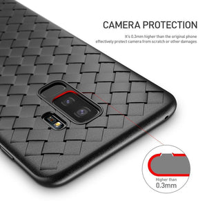 Planet Gates FLOVEME Case For Samsung Galaxy S9 Note 9 Luxury Grid Woven Ultra Thin Soft Silicone Cover For Samsung S9 Plus S10 Plus S10 S10e