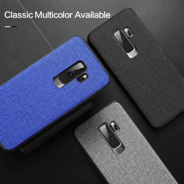 Planet Gates FLOVEME Cloth Texture Case For Samsung S8 S9 Galaxy S9 S8 Plus Luxury TPU Cover For Samsung S10 Plus S10e Note 9 8 S7 Edge Coque
