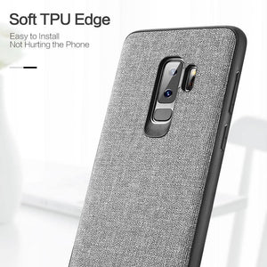 Planet Gates FLOVEME Cloth Texture Case For Samsung S8 S9 Galaxy S9 S8 Plus Luxury TPU Cover For Samsung S10 Plus S10e Note 9 8 S7 Edge Coque