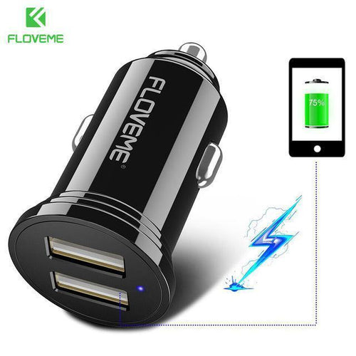 Planet Gates FLOVEME Dual USB Car Charger For Xiaomi mi 8 Lenovo z5 Universal 2.4A 5V Car-Charger For iPhone 7 7 Plus Phone Charger Adapter
