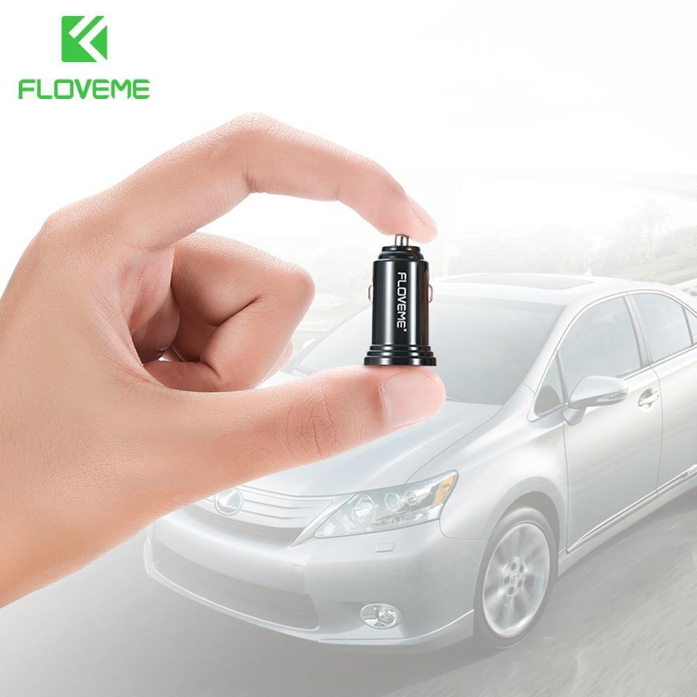 Planet Gates FLOVEME Dual USB Car Charger For Xiaomi mi 8 Lenovo z5 Universal 2.4A 5V Car-Charger For iPhone 7 7 Plus Phone Charger Adapter