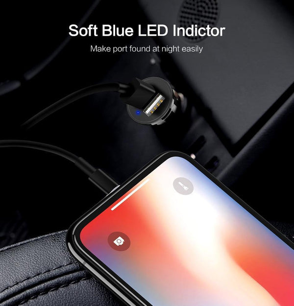 Planet Gates FLOVEME Dual USB Car Charger For Xiaomi mi 8 Lenovo z5 Universal 2.4A 5V Car-Charger For iPhone 7 7 Plus Phone Charger Adapter