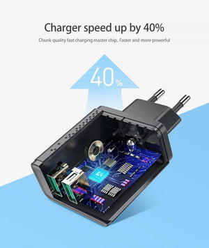 Planet Gates FLOVEME Dual USB Charger for iPhone X 7 8 iPad 5V 2.4A Fast Charging Wall Phone Charger for Xiaomi Huawei Mate 20 Pro EU Adapter