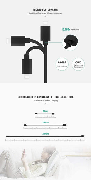 Planet Gates FLOVEME For iPhone 7 Lightning Cable USB Charging for iPhone Cables Mobile Phone Charger Cable For iPhone 5s 6 7 8 X iPad Air 2