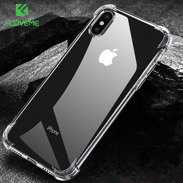 Planet Gates FLOVEME For iPhone X XS Max Case For iPhone 7 8 Plus Shockproof Soft Silicone Phone Case For iPhone XS XR 8 7 Cover Coque Funda