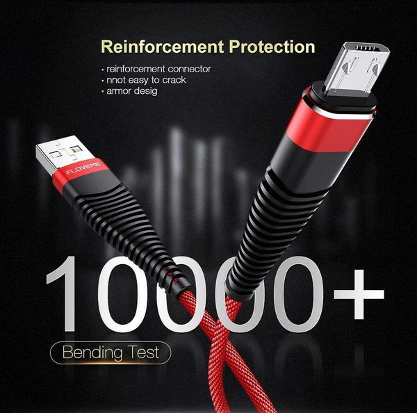 Planet Gates FLOVEME Hi-Tensile Micro USB Cable 1M Braided Data Sync 2A Charger Phone Cable For Samsung Galaxy S7 Edge S6 Xiaomi Note 4X Cabo