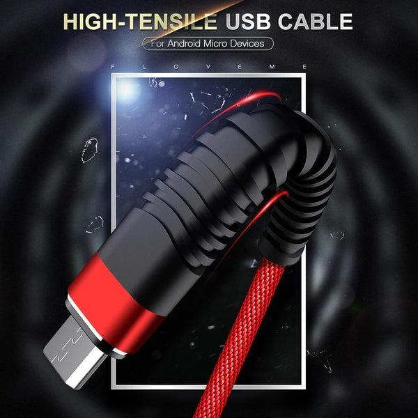 Planet Gates FLOVEME Hi-Tensile Micro USB Cable 1M Braided Data Sync 2A Charger Phone Cable For Samsung Galaxy S7 Edge S6 Xiaomi Note 4X Cabo