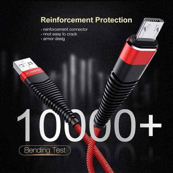 Planet Gates FLOVEME Hi-Tensile Micro USB Cable 1M Braided Data Sync 2A Charger Phone Cable For Samsung Galaxy S7 Edge S6 Xiaomi Note 4X Cabo