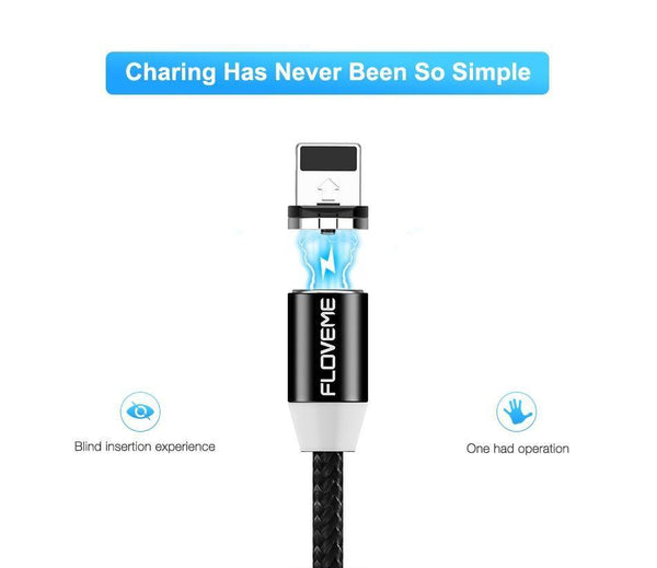 Planet Gates FLOVEME LED Magnetic Micro USB Cable 1M Braided 5V/2A Magnet Charger Phone Cable For Samsung Galaxy S6 S7 Edge Xiaomi Redmi 4X