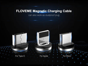 Planet Gates FLOVEME LED Magnetic Micro USB Cable 1M Braided 5V/2A Magnet Charger Phone Cable For Samsung Galaxy S6 S7 Edge Xiaomi Redmi 4X