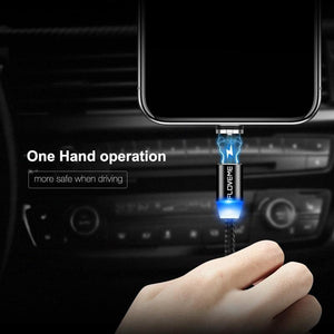 Planet Gates FLOVEME LED Magnetic Micro USB Cable 1M Braided 5V/2A Magnet Charger Phone Cable For Samsung Galaxy S6 S7 Edge Xiaomi Redmi 4X
