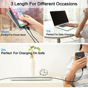 Planet Gates FLOVEME Micro USB Cable For Samsung Galaxy S6 Edge S7 S5 0.3m/1m/2m/3m Type C Phone Cable For iPhone X 8 Samsung S8 Charger Cabo