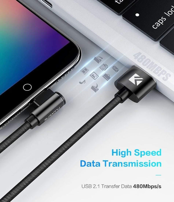 Planet Gates FLOVEME Micro USB Cable For Xiaomi Redmi 4X Note4 2.4A Fast Charging 1M L Shape Mobile Phone Charger Cable For Samsung S7 Huawei