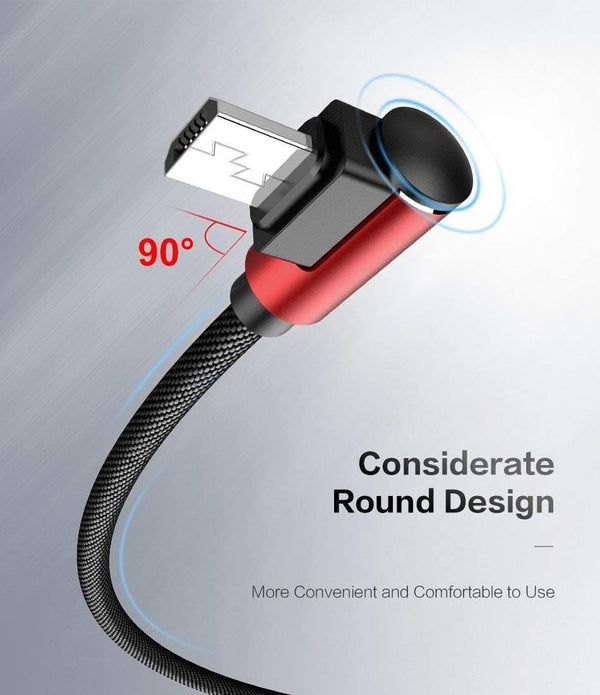 Planet Gates FLOVEME Micro USB Cable For Xiaomi Redmi 4X Note4 2.4A Fast Charging 1M L Shape Mobile Phone Charger Cable For Samsung S7 Huawei
