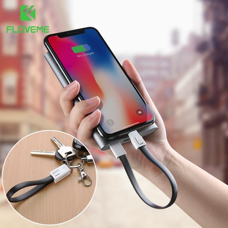 Planet Gates FLOVEME Original USB Cable For iPhone 7 8 Plus X XR XS Charger Micro USB Cable For Samsung S7 S6 Charging Mobile Phone Cables