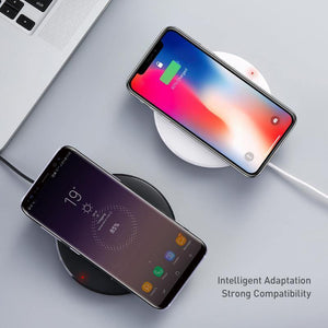 Planet Gates FLOVEME Qi Wireless Charger For iPhone 8 X 10 8 For Samsung Galaxy S8 S8 Plus Note 8 9 S6 S7 Edge S10 S10 Plus Charging Pad Dock