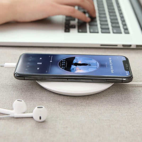 Planet Gates FLOVEME Qi Wireless Charger For iPhone 8 X 10 8 For Samsung Galaxy S8 S8 Plus Note 8 9 S6 S7 Edge S10 S10 Plus Charging Pad Dock