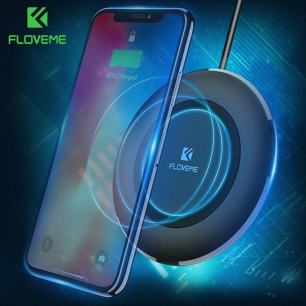 Planet Gates FLOVEME Qi Wireless Charger For Samsung Galaxy S9 S8 Plus Note 8 Mobile Phone QI Charger For iPhone X 8 8 Plus Wireless Charging