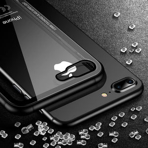 Planet Gates FLOVEME Tempered Glass Phone Case for iPhone X 10 , 0.7MM Protective Mobile Phone Cover Cases for iPhone 7 8 Plus 6 6s XS Max XR