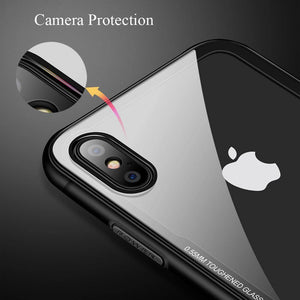 Planet Gates FLOVEME Tempered Glass Phone Case For iPhone X Xs Max Transparent Protective Glass Cases For iPhone Xs XR X Cover Coque Capinhas