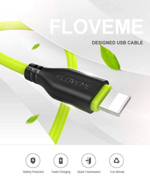 Planet Gates FLOVEME USB Cable for iPhone 7 8 X 2.2A Charging Sync 0.3m 1m Mobile Phone Cables For Apple iPhone 10 6 7 8 Plus 5s Charger Cabo