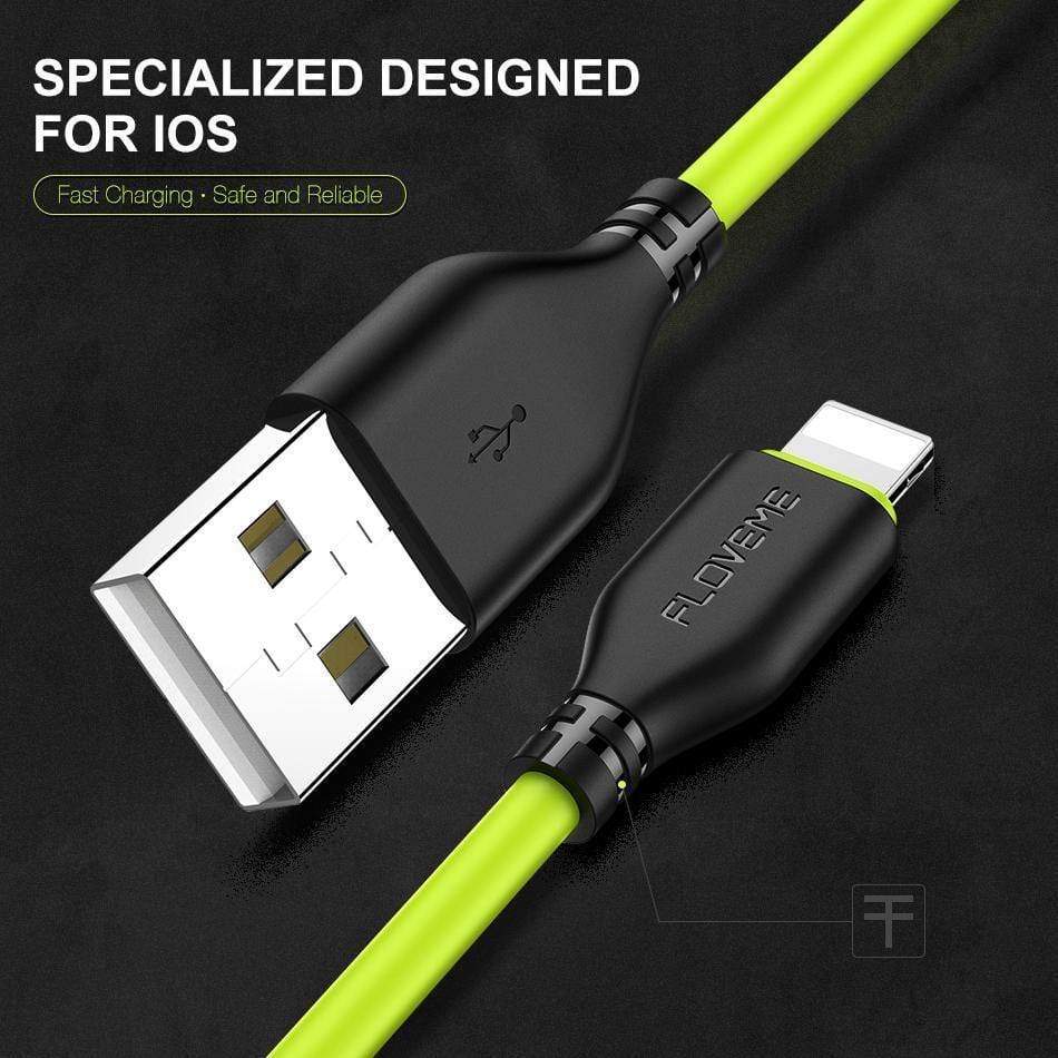 Planet Gates FLOVEME USB Cable for iPhone 7 8 X 2.2A Charging Sync 0.3m 1m Mobile Phone Cables For Apple iPhone 10 6 7 8 Plus 5s Charger Cabo
