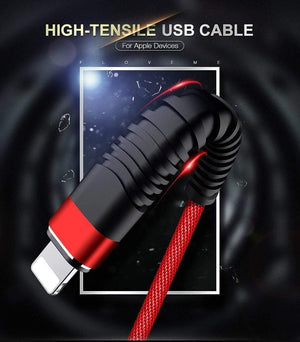 Planet Gates FLOVEME USB Cable for iPhone Xr Xs X 7 8 Plus 6 6s 5s se 1M/2M Hi-Tensile 2A Fast Charging Mobile Phone Cables Charger Data Cord
