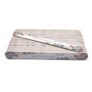 Planet Gates Flower-100-120 50 Pcs/Lot Strong Wooden Nail Files Buffer Emery Board Edge Nails File 100/120/150/180/240 Accessory Salon Pedicure Tools
