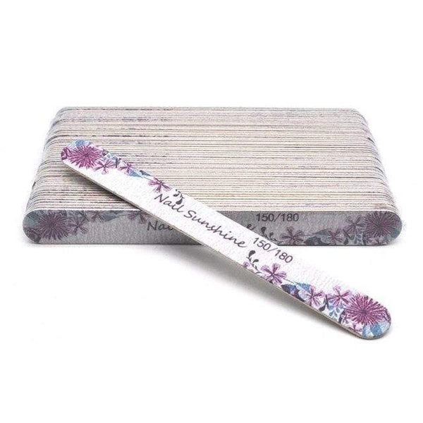 Planet Gates Flower-150-180 50 Pcs/Lot Strong Wooden Nail Files Buffer Emery Board Edge Nails File 100/120/150/180/240 Accessory Salon Pedicure Tools