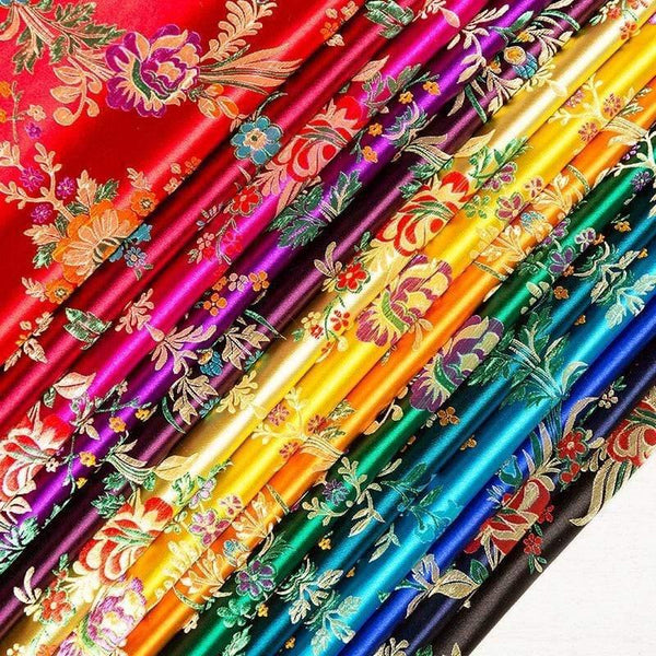 Planet Gates Flower Fabrics Brocade Jacquard Pattern Fabric For Sewing Cheongsam And Kimono Material For DIY