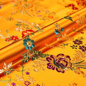 Planet Gates Flower Fabrics Brocade Jacquard Pattern Fabric For Sewing Cheongsam And Kimono Material For DIY