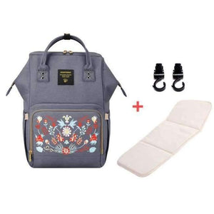 Planet Gates Flower gray H / China Fashion  Maternity Diaper Bag Large Nursing Bag Travel Backpack Designer Stroller Baby Bag Baby Care Nappy Backpack