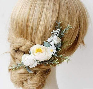 Flower Hair Comb Hair Clip Women Bridal Wedding Hair Accessories Handmade Headband Girls Head Wear Ornaments