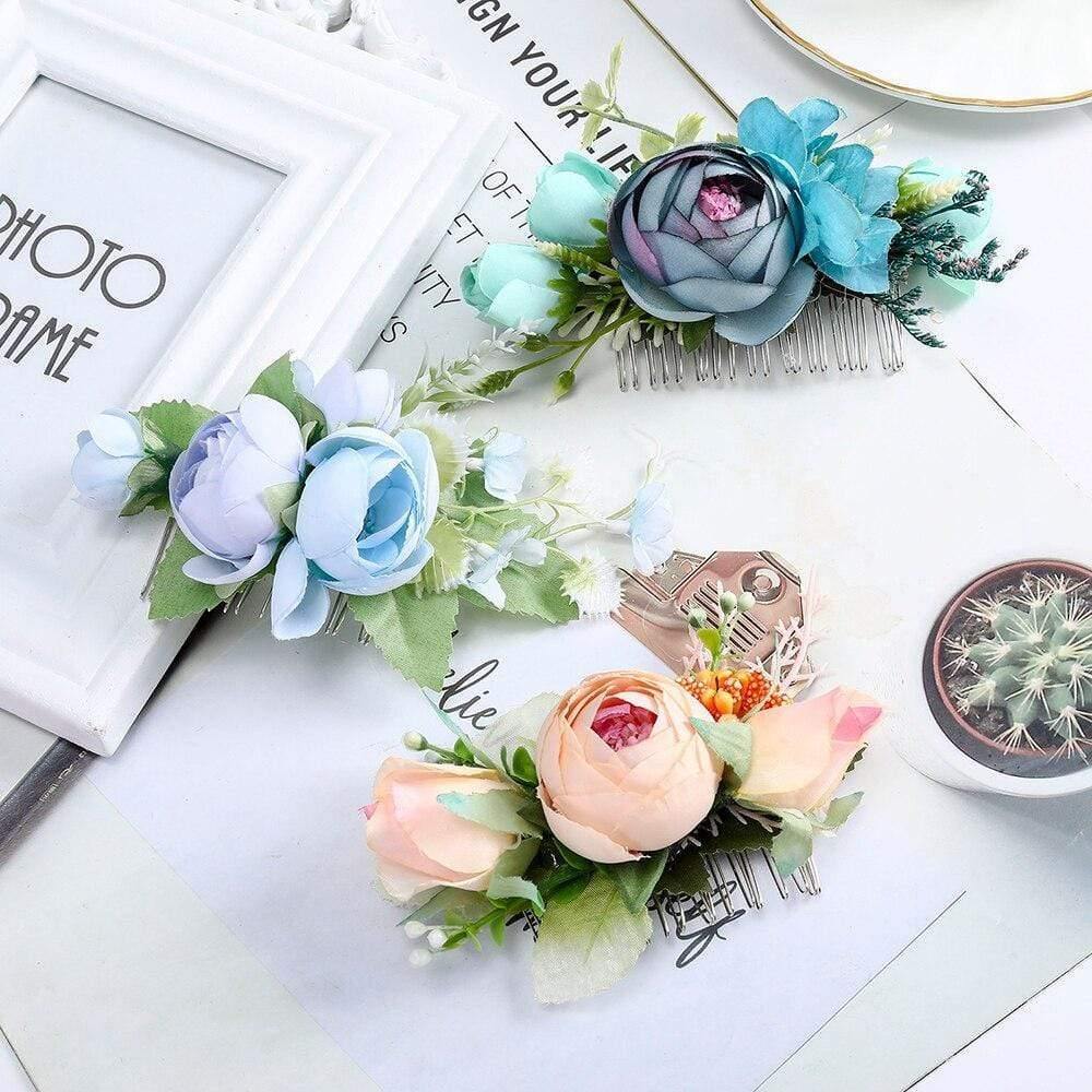 Flower Hair Comb Hair Clip Women Bridal Wedding Hair Accessories Handmade Headband Girls Head Wear Ornaments