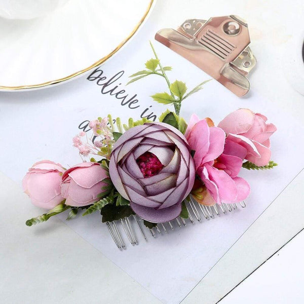 Flower Hair Comb Hair Clip Women Bridal Wedding Hair Accessories Handmade Headband Girls Head Wear Ornaments