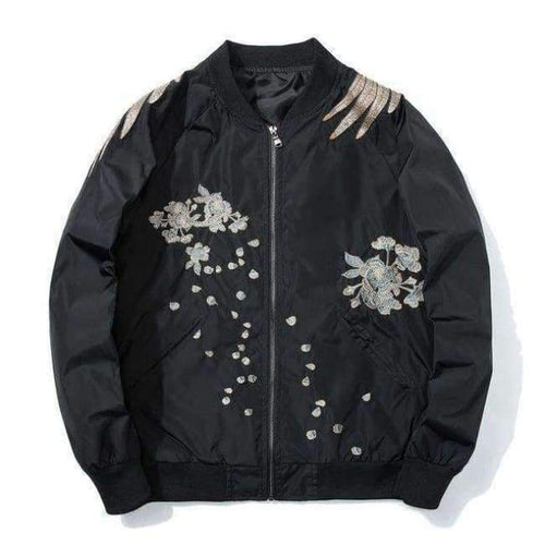 Planet Gates flower / L Aelfric Eden 2018 Spring High Street Phoenix Embroidery Jacket Coat Plus Size Casual Outwear Hip Hop Bomber Jackets XS-XXXL LQ05