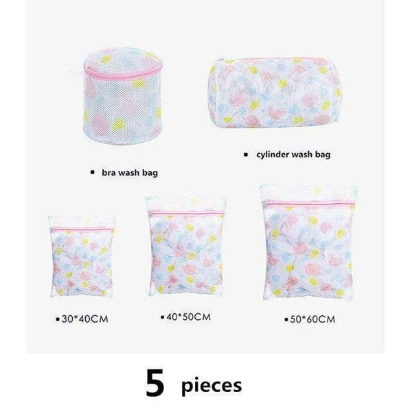 1 Set Mesh Washing Machine Laundry Bag With Multiple Style For Wahing Clothes Foldable Underwear Bra Socks Laundry Wash Bags Kit